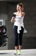 CAMERON DIAZ in Tights Leaves the Gym in West Hollywood