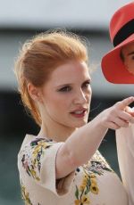 CARA DELEVINGNE and JESSICA CHASTAIN at Le Grand Journal Interview in Cannes