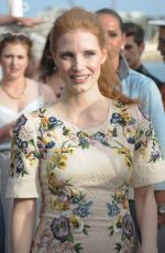 CARA DELEVINGNE and JESSICA CHASTAIN at Le Grand Journal Interview in Cannes