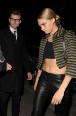 CARA DELEVINGNE Arrives at Chiltern Firehouse in London 