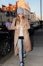 CARA DELEVINGNE Heading to Her Home with Sweet Bunny