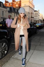 CARA DELEVINGNE Heading to Her Home with Sweet Bunny