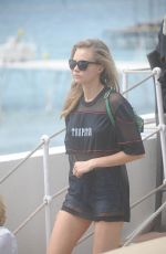 CARA DELEVINGNE Out and About in Cannes