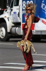 CHANEL IMAN at a Photoshoot on the Street in New York