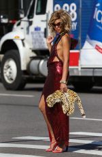 CHANEL IMAN at a Photoshoot on the Street in New York