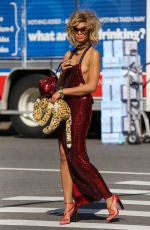 CHANEL IMAN at a Photoshoot on the Street in New York