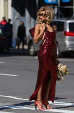 CHANEL IMAN at a Photoshoot on the Street in New York