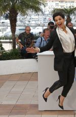 CHLOE MORETZ and JULIETTE BINOCHE at Clouds of Sils Maria Photocall at Cannes Film Festival