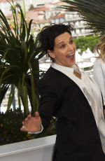 CHLOE MORETZ and JULIETTE BINOCHE at Clouds of Sils Maria Photocall at Cannes Film Festival