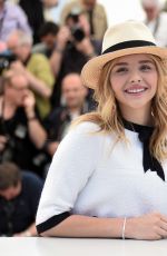 CHLOE MORETZ and JULIETTE BINOCHE at Clouds of Sils Maria Photocall at Cannes Film Festival