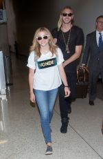 CHLOE MORETZ Arrives at LAX Airport in Los Angeles