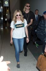CHLOE MORETZ Arrives at LAX Airport in Los Angeles
