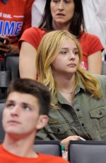 CHLOE MORETZ at Clippers Game at the Staples Center