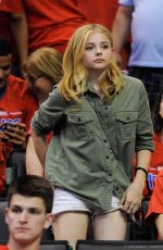 CHLOE MORETZ at Clippers Game at the Staples Center