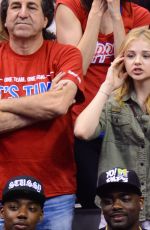 CHLOE MORETZ at Clippers Game at the Staples Center