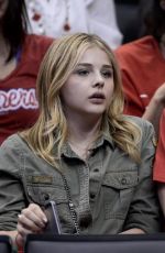 CHLOE MORETZ at Clippers Game at the Staples Center