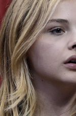CHLOE MORETZ at Clippers Game at the Staples Center