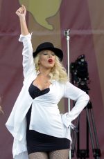 CHRISTINA AGUILERA Performs at 2014 New Orleans Jazz & Heritage Festival