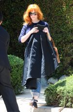 CHRISTINA HENDRICKS Arrives at a Meeting in West Hollywood