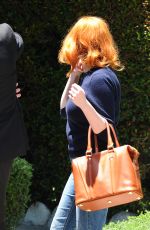CHRISTINA HENDRICKS Arrives at a Meeting in West Hollywood