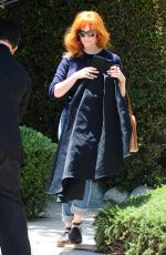CHRISTINA HENDRICKS Arrives at a Meeting in West Hollywood