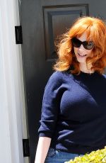 CHRISTINA HENDRICKS Arrives at a Meeting in West Hollywood