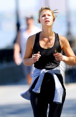 CLAIRE DANES Out Jogging in New York