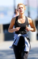 CLAIRE DANES Out Jogging in New York