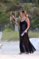 DAISY FUENTES in Swimsuit at a Beach in Miami