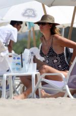 DAISY FUENTES in Swimsuit at a Beach in Miami