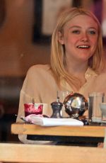 DAKOTA FANNING at Cafe Cluny in New York