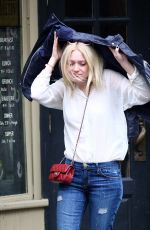 DAKOTA FANNING at Cafe Cluny in New York