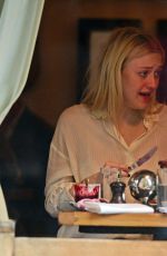 DAKOTA FANNING at Cafe Cluny in New York