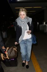 DAKOTA FANNING at LAX Airport in Los Angeles