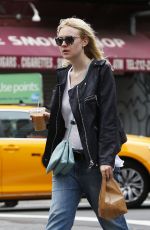 DAKOTA FANNING in JEans Out in New York