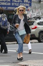 DAKOTA FANNING in JEans Out in New York