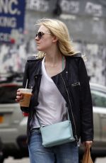 DAKOTA FANNING in JEans Out in New York