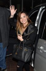DEMI LOVATO Arrives at Her Hotel in London