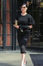DITA VON TEESE Leaves Her Hotel in New York