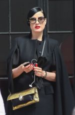 DITA VON TEESE Leaves Her Hotel in New York