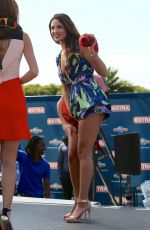 EIZA GONZALEZ on the Set of Extra in Los Angeles