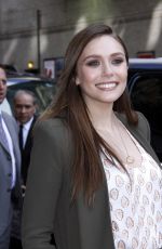 ELIZABETH OLSEN Arrives at The Late Show with David Letterman in New York