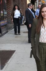 ELIZABETH OLSEN Arrives at The Late Show with David Letterman in New York