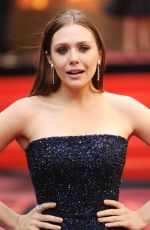 ELIZABETH OLSEN at Godzilla Premiele in London