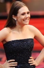 ELIZABETH OLSEN at Godzilla Premiele in London