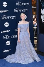 ELLE FANNING at Maleficent Premier in Hollywood