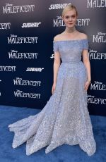 ELLE FANNING at Maleficent Premier in Hollywood