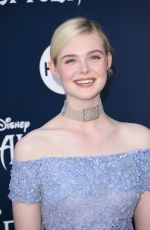 ELLE FANNING at Maleficent Premier in Hollywood