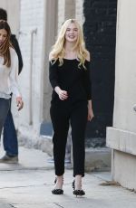 ELLE FANNING at The Jimmy Kimmel Live in Hollywood