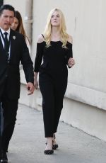 ELLE FANNING at The Jimmy Kimmel Live in Hollywood